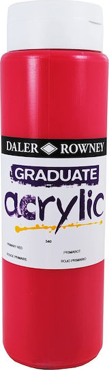 Daler Rowney Graduate Acrylic Ακρυλικό Χρώμα Ζωγραφικής Κόκκινο 500ml