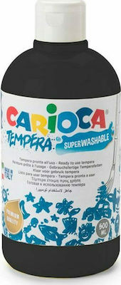 Carioca Tempera Tempera Farben Schwarz in Flasche 500ml 1Stück 23084