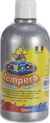 Carioca Tempera Tempera Colour Paint Bottle 500ml Silver