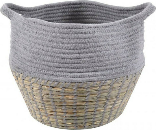 Ankor Dekorativer Korb Korbweide mit Griffen Gray 34x34x28cm