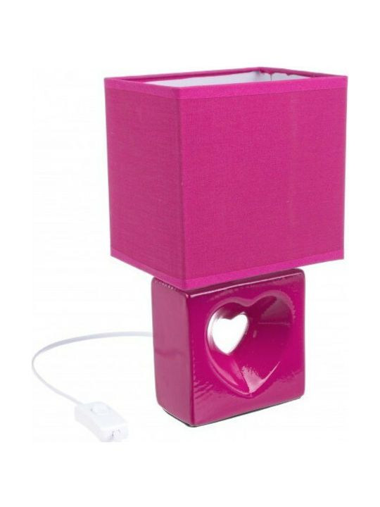 Bizzotto Kids Side Table Lamp Astrea Pink 13x7x27.5cm