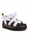 Dr. Martens Nartilla Hydro Leather Women's Flat Sandals Gladiator Flatforms In White Colour 24641100