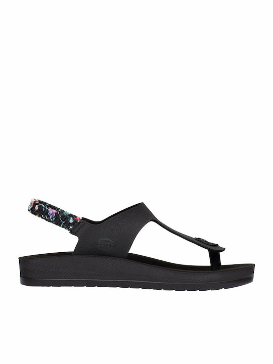 Ella Women's Flat Sandals Anatomic in Black Color