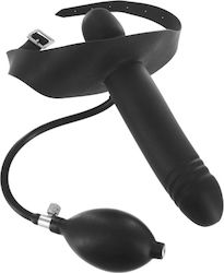 XR Master Series Inflatable Gag Dildo Gag in Black Color