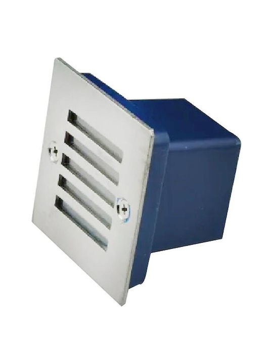 Geyer Стенен Външен Плафон LED IP65 1W с Топло бяло Светлина 65x65x5.5εκ.