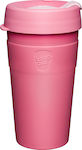 Keep Cup Saskatoon Glass Thermos Stainless Steel Pink with Straw