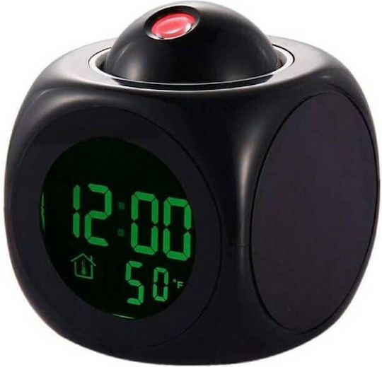 DOL-2028 Ceas De Masă Digital LED Din Plastic Cu Ceas Deșteptător Negru TS1253