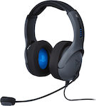 PDP LVL50 PS4 Over Ear Gaming Headset με σύνδεση 3.5mm Γκρι