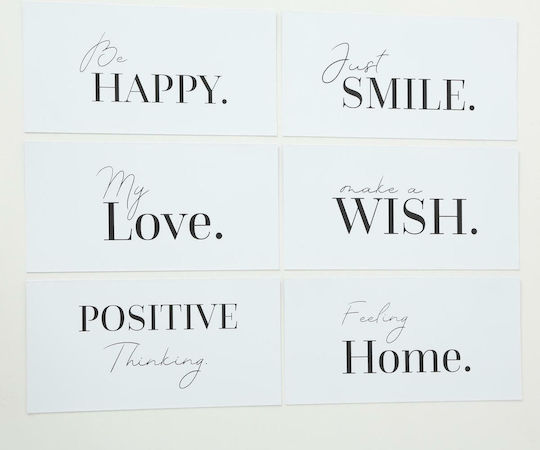 ArteLibre Hängende Wanddekoration Wish aus Metall 40x20cm