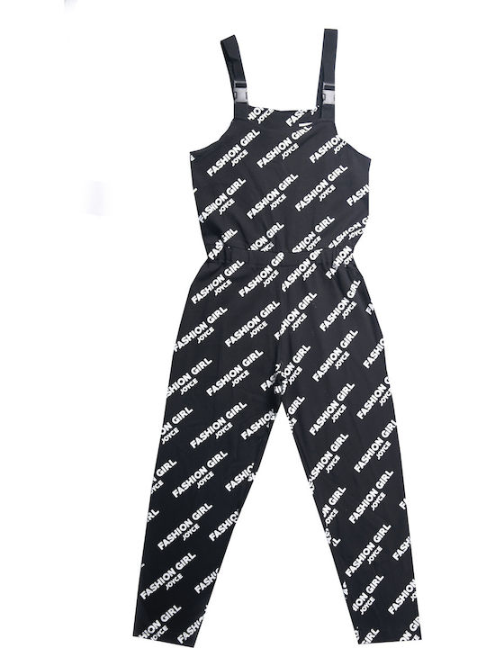 Joyce Kids Fabric Jumpsuit Black