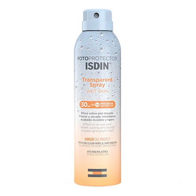 Isdin Fotoprotector Transparent Wet Skin Wasserdicht Sonnenschutzmittel Nebel SPF30 250ml