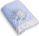 Silk Fashion Κουβέρτα Κούνιας Fleece Μπλε 100x140εκ.