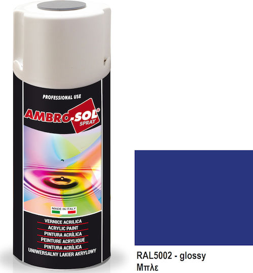 Ambro-Sol Σπρέι Βαφής V400 Ακρυλικό Ultramarine Blue RAL 5002 400ml