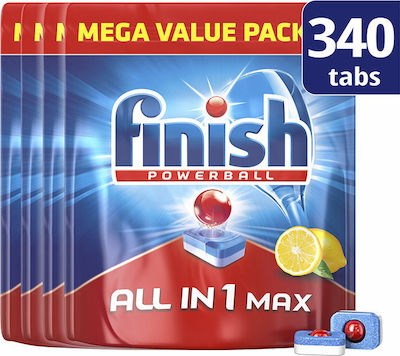 Finish All in One Max 4x85 Dishwasher Pods Λεμόνι