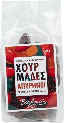 Βιο Αγρός Απύρηνοι Βιολογικοί Χουρμάδες Χωρίς Ζάχαρη 200gr