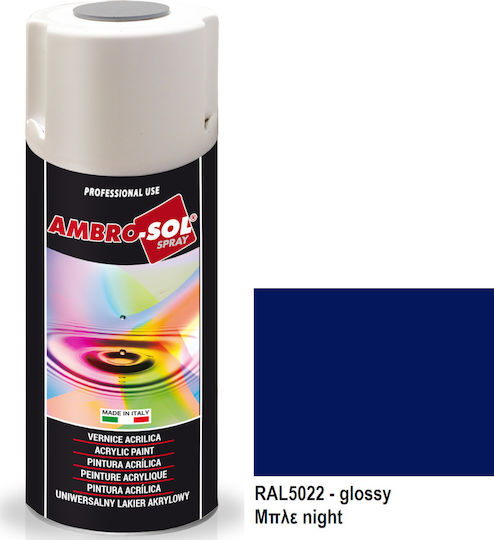 Ambro-Sol Σπρέι Βαφής V400 Ακρυλικό Night Blue RAL 5022 400ml