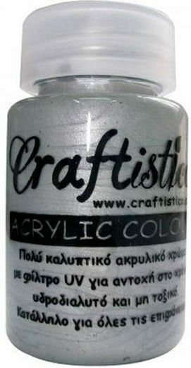 Craftistico Acrylic Color Acrylic Paint Set in Silver color Pearl Silver 72 60ml 1pcs
