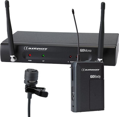 Audiophony Wireless Condenser (Small Diaphragm) Microphone Pack Go-Lava-F5 Lapel Voice