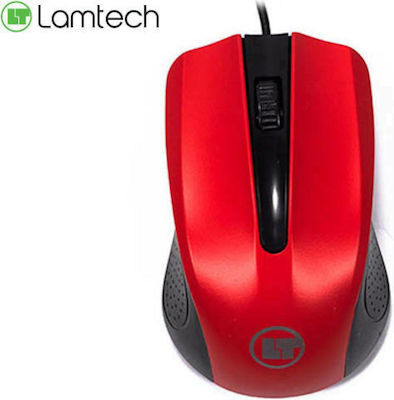 Lamtech LAM021233 Ενσύρματο Ποντίκι Κόκκινο