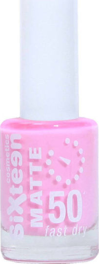 Sixteen Cosmetics Polish 50'' Long Lasting Nail Polish Long Lasting Quick Dry Pink M647 11ml
