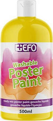 +Efo Poster Paint Tempera de Pictură Galbene în Sticlă 500ml 1buc 385502