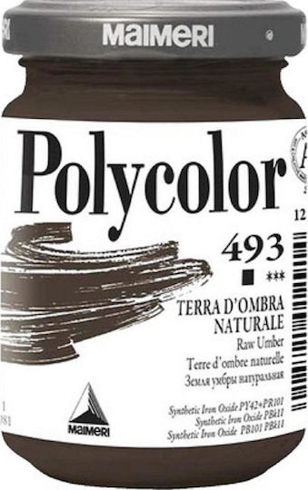 Maimeri Polycolor Acrylic Paint Set in Braun color Rohe Umbra 493 140ml 1Stück