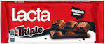 Lacta Triple Choco Шоколад Мляко с мус и парченца бисквити 90gr 1бр