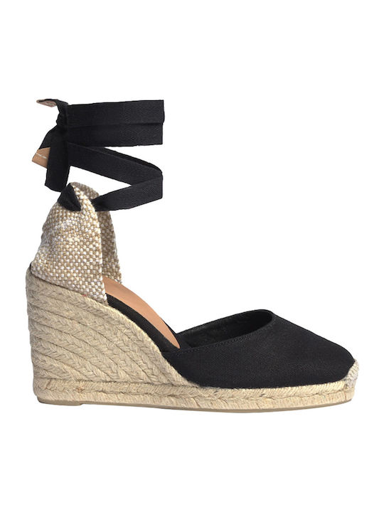 Castaner Carina Platforme Dama Tip Espadrile Negre