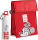 Disney Mickey Live Laugh Love Re School Insulated Hand Lunch Bag Red Mickey