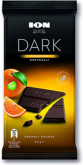ION Dark Σοκολάτα Υγείας με Βιολογικό Πορτοκάλι 90gr