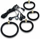 Rimba Electro Set Silicone Cock Rings Uni Polar pentru Electro-stimulare 4buc