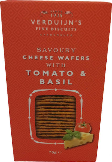 Verduijn's Crackers Tomato And Basil Wafers with flavor Tomato 75gr