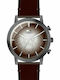 Slazenger Herrenuhr 44mm Batterie mit Braun Lederarmband