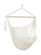 Kauana Fabric Swing White with 100kg Maximum Weight Capacity L100xW100xH130cm