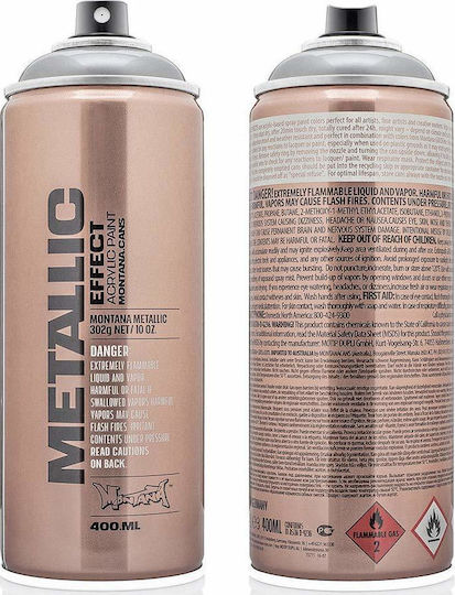 Montana Cans Σπρέι Βαφής Metallic Ακρυλικό με Μεταλλικό Εφέ Silver 400ml