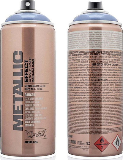 Montana Cans Σπρέι Βαφής Metallic Ακρυλικό με Μεταλλικό Εφέ Ice Blue 400ml