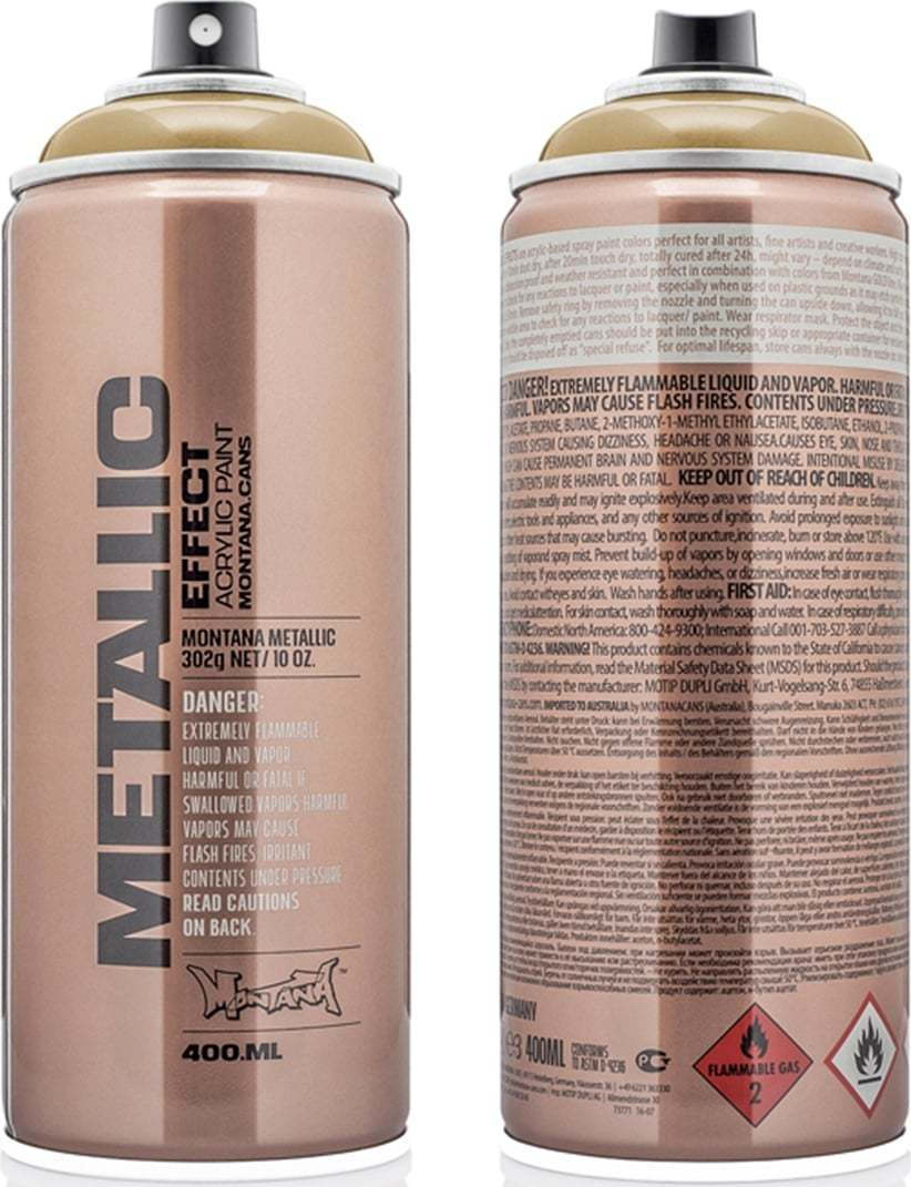 Montana Cans Metallic Ακρυλικό Σπρέι Βαφής Χρυσό με Μεταλλικό Εφέ 400ml Skroutz.gr
