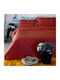 Melinen Sheet for Single Bed with Elastic 100x200+30cm. Urban Bordeaux