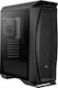Aerocool Aero One Gaming Midi Tower Κουτί Υπολογιστή με Πλαϊνό Παράθυρο και RGB Φωτισμό Μαύρο
