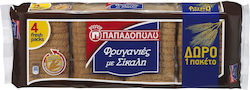 Papadopoulou Toasts Rye Rye 360gr 4pcs