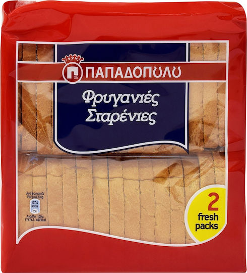 Papadopoulou Toasts Wheat Wheat 255gr 2pcs