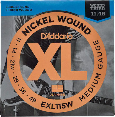 Daddario XL Nickel Wound Third Medium 11-49