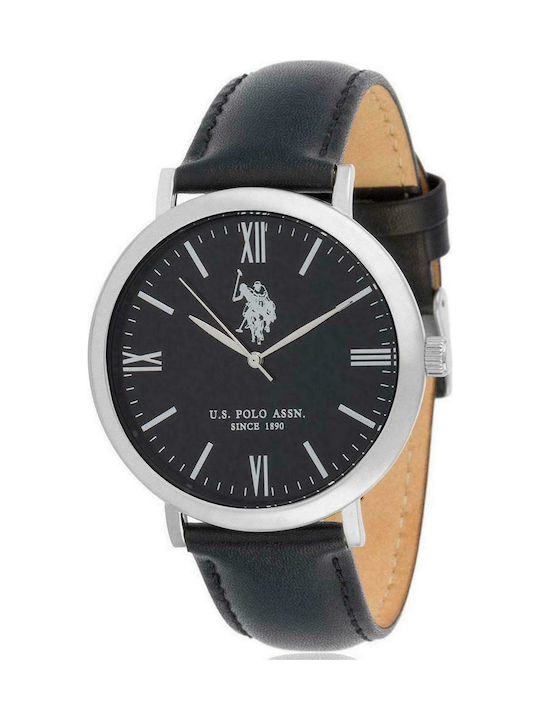 U.S. Polo Assn. Ezra Watch Battery with Black Leather Strap