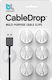 Bluelounge CableDrop Clips Οργάνωσης Καλωδίων 6τμχ Λευκό