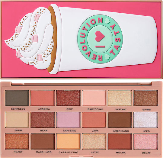 Revolution Beauty I Heart Revolution Палитра със Сенки за Очи в Твърда Форма Кафе 22гр