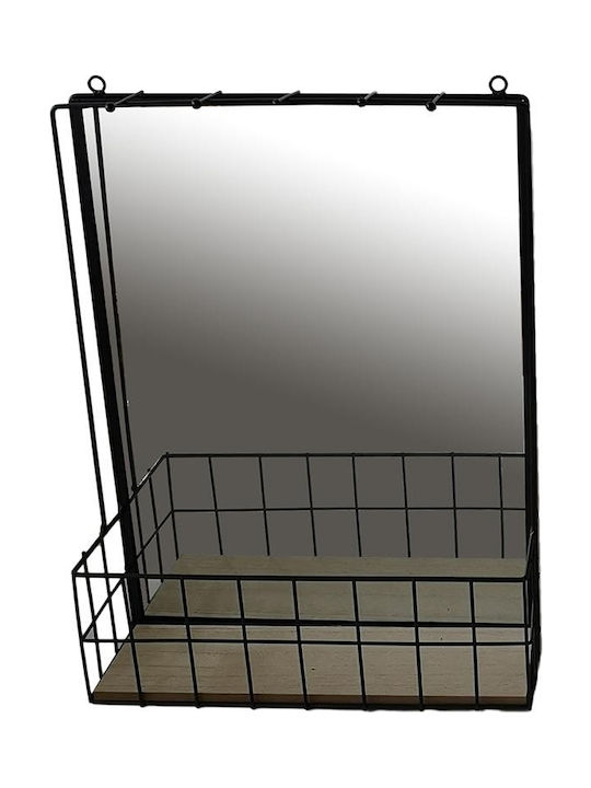 Click Wandspiegel mit Schwarz Metallisch Rahmen 50x37cm 1Stück