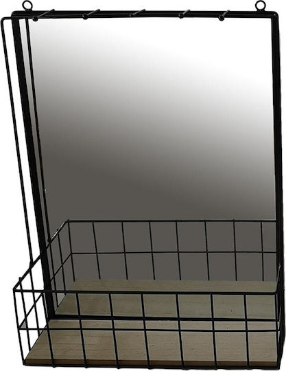 Click Rectangular Black Wall Mirror 50x37cm