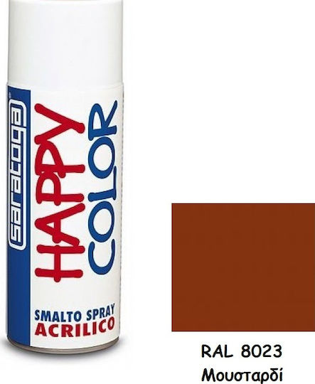 Saratoga Spray Paint Happy Acrylic Orange Brown RAL 8023 400ml