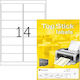 Topstick 1400 Αυτοκόλλητες Ετικέτες Α4 Ορθογώνιες 99.1x38.1mm