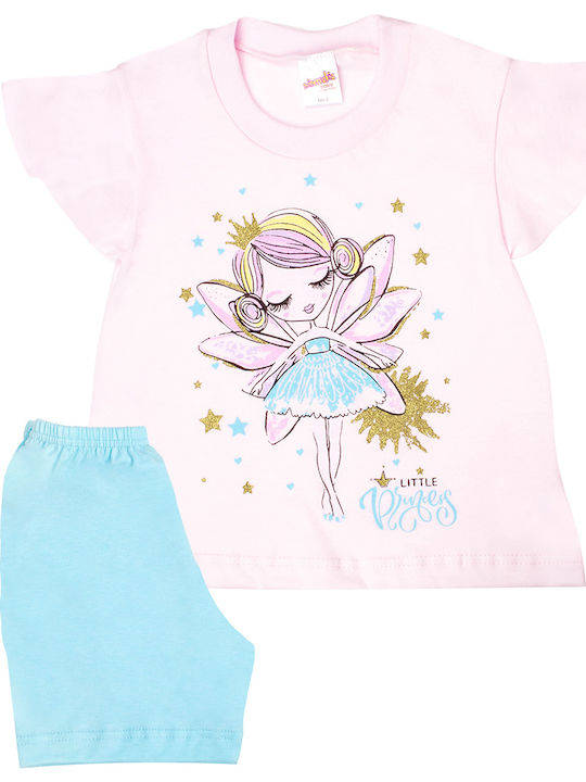 Minerva Pijama pentru copii De vară Roz Princess